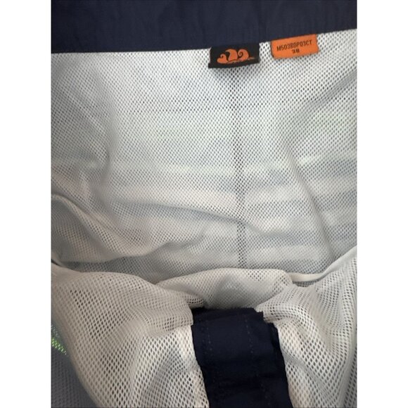 Sundek Men's Blue/Green Striped Swim Trunks Bathing Suit Size 38 XL - Picture 4 of 6